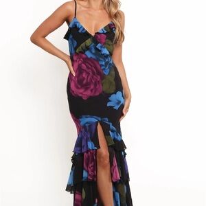 Petal & Pup Black Floral Maxi Dress